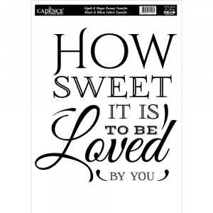 KUMAŞ TRANSFER SİYAH BEYAZ KTS-018 21X30