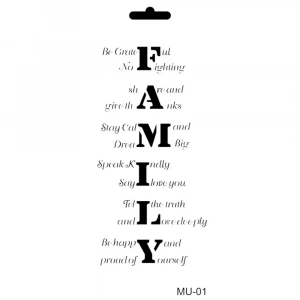 MIX MEDİA STENCIL MU SERİSİ MU01 10X25