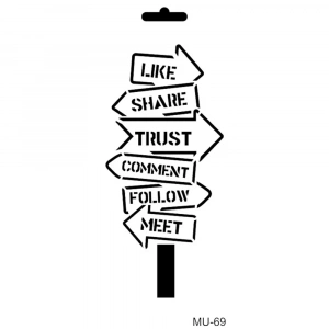 MIX MEDİA STENCIL MU SERİSİ MU69 10X25