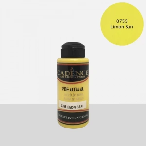 PREMIUM AKRİLİK BOYA 0755 LİMON SARI 120ML