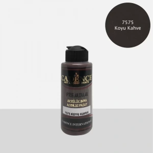 PREMIUM AKRİLİK BOYA 7575 KOYU KAHVE 120ML