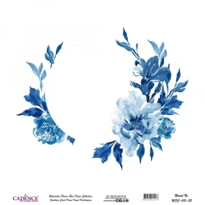 SULUBOYA ÇİÇEK PİRİNÇ KAĞIT KOLEKSİYON BEYAZ ZEMİN WFC-015 30X30