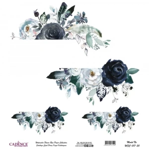 SULUBOYA ÇİÇEK PİRİNÇ KAĞIT KOLEKSİYON BEYAZ ZEMİN WFC-017 30X30