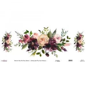 SULUBOYA ÇİÇEK PİRİNÇ KAĞIT KOLEKSİYON BEYAZ ZEMİN WFCR-006 90X214