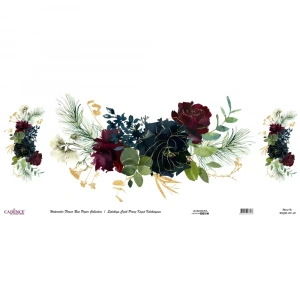 SULUBOYA ÇİÇEK PİRİNÇ KAĞIT KOLEKSİYON BEYAZ ZEMİN WFCR-013 90X214