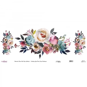 SULUBOYA ÇİÇEK PİRİNÇ KAĞIT KOLEKSİYON BEYAZ ZEMİN WFCR-019 90X214