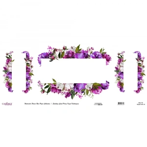 SULUBOYA ÇİÇEK PİRİNÇ KAĞIT KOLEKSİYON BEYAZ ZEMİN WFCR-025 90X214