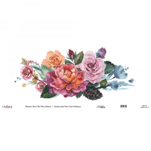 SULUBOYA ÇİÇEK PİRİNÇ KAĞIT KOLEKSİYON BEYAZ ZEMİN WFCR-026 90X214