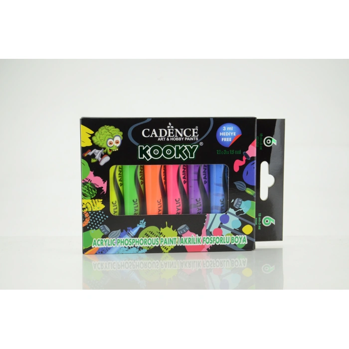 CADENCE KOOKY FOSFORLU AKRİLİK 6LI SET 15ML