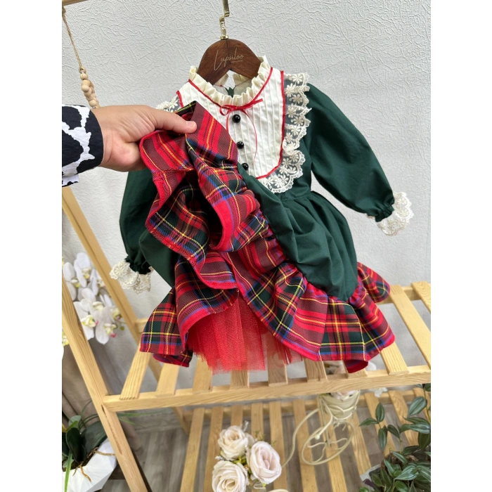 Ekose fırfırlı vintage