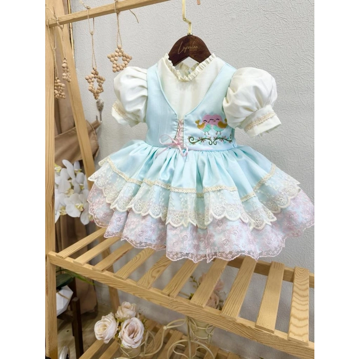 Kuş nakışlı vintage