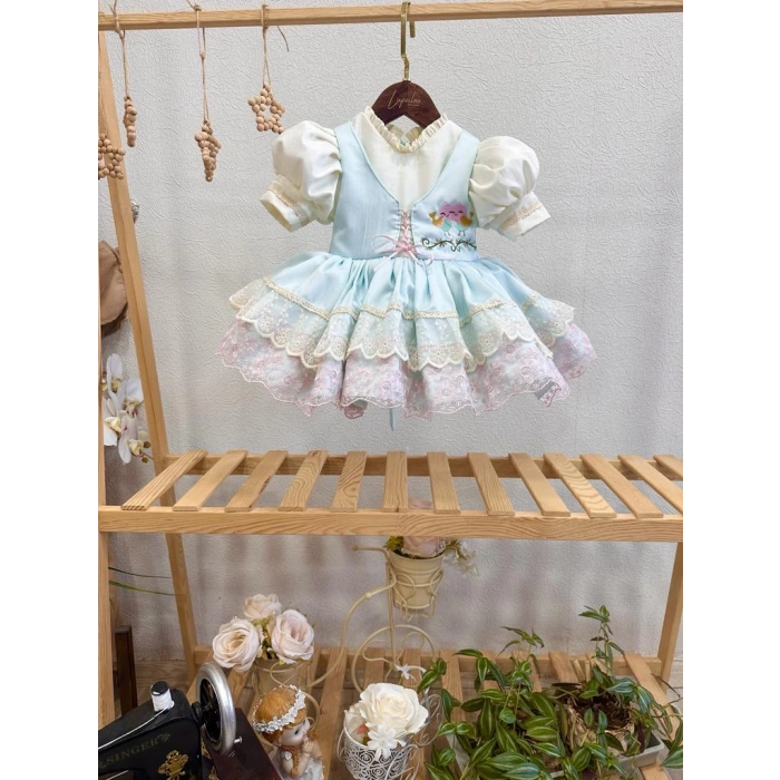 Kuş nakışlı vintage