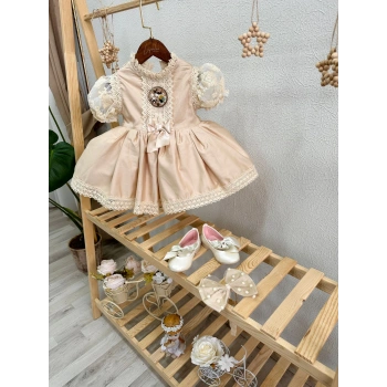 Dantel Kollu Kapuçino Vintage