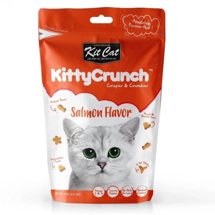 CRUNCHY BITES KEDİ BİSKÜVİ SOMONLU