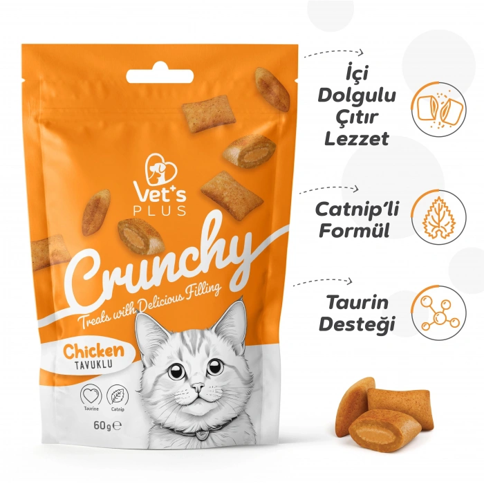 CRUNCHY BİTES KEDİ BİSKÜVİ TAVUKLU