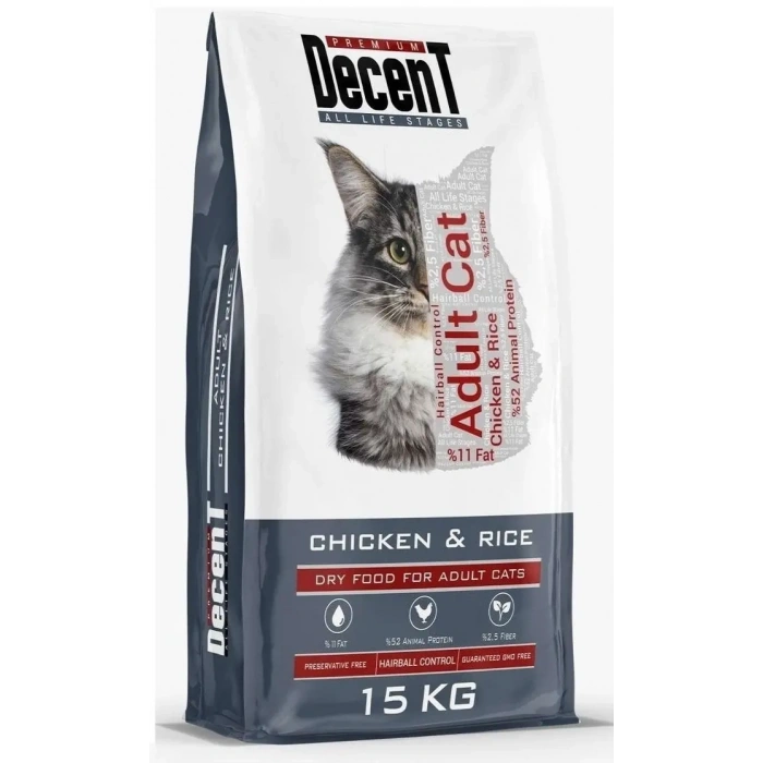 DECENT TAVUKLU YETİŞKİN KEDİ 15 KG