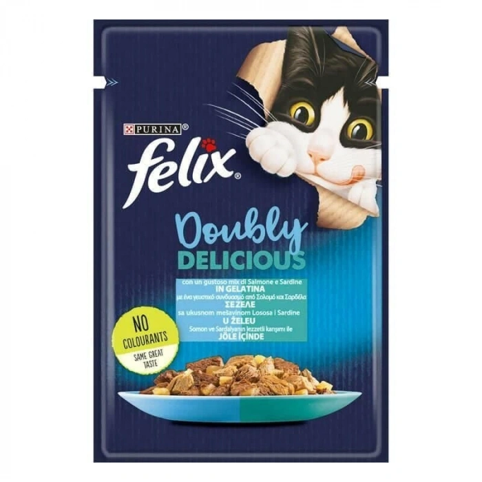 FELIX SOMON VE SARDALYA KEDİ YAŞ MAMA 85 GR