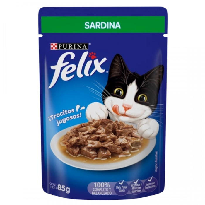 FELIX SOMON VE SARDALYA KEDİ YAŞ MAMA 85 GR