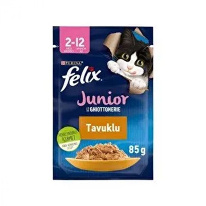 FELIX TAVUKLU YAŞ KEDİ MAMA 85 GR
