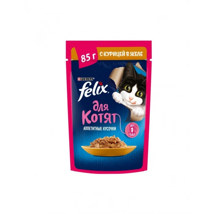 FELIX TAVUKLU YAŞ KEDİ MAMA 85 GR