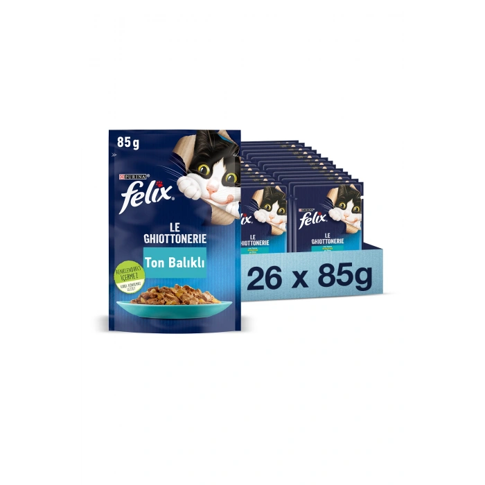 FELX TON BALIKLI YAŞ KEDİ MAMA 85 GR