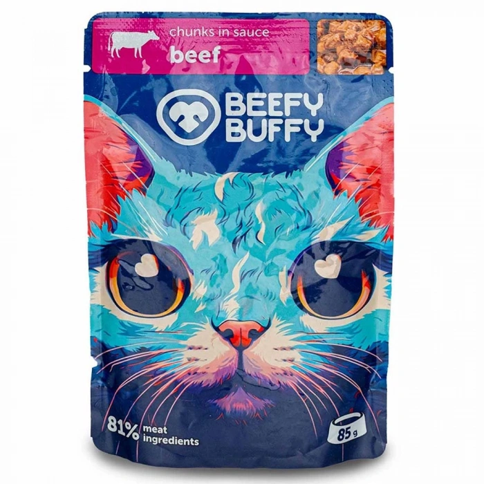 GURME BİFTEKLİ YAŞ KEDİ MAMA 85 GR
