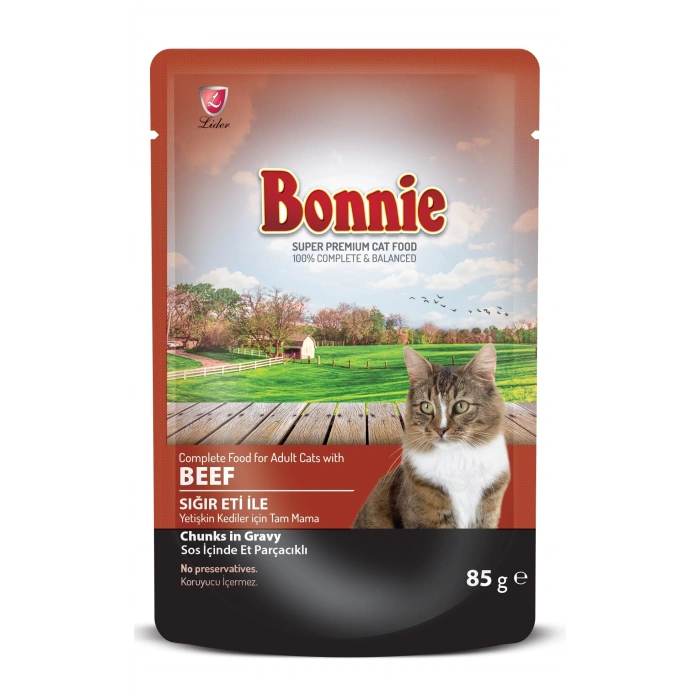 GURME BİFTEKLİ YAŞ KEDİ MAMA 85 GR