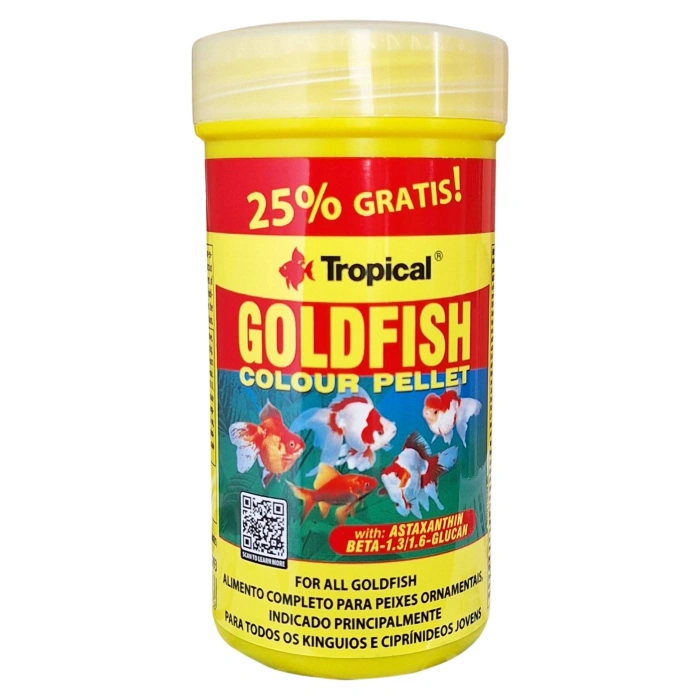 TROPICAL GOLD FISH COLOUR PELLET S 45 GR