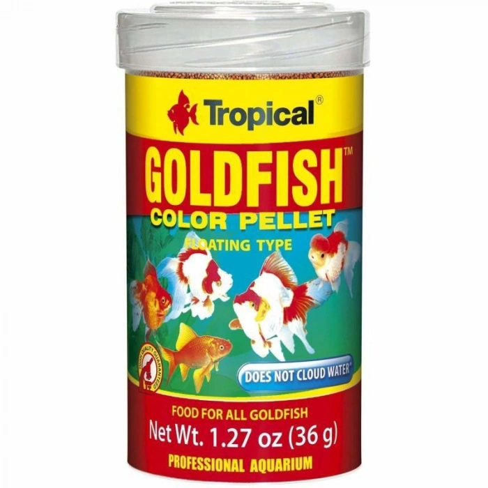 TROPICAL GOLD FISH COLOUR PELLET SIZE S 90 GR
