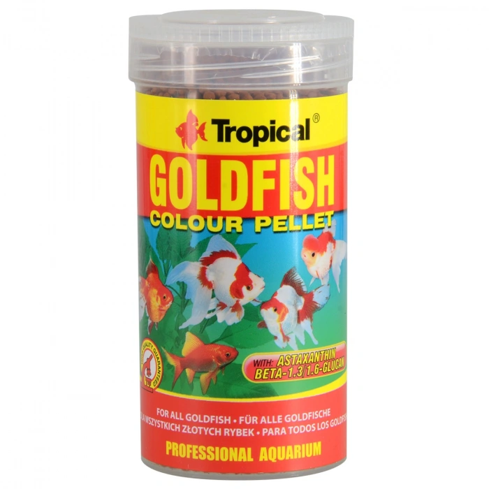TROPICAL GOLD FISH COLOUR PELLET SIZE S 90 GR