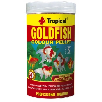 TROPICAL GOLD FISH COLOUR PELLET SIZE S 90 GR