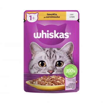 WHISKAS TAVUKLU KEDİ YAŞ MAMA 85 GR