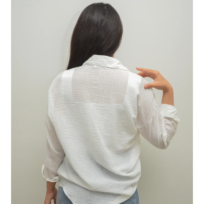 Beyaz Oversize Gömlek