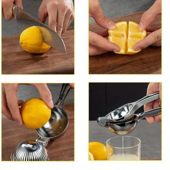 MyBru Paslanmaz Çelik Kaplama Limon Sıkacağı Narenciye sıkacağı(Büyük Boy)