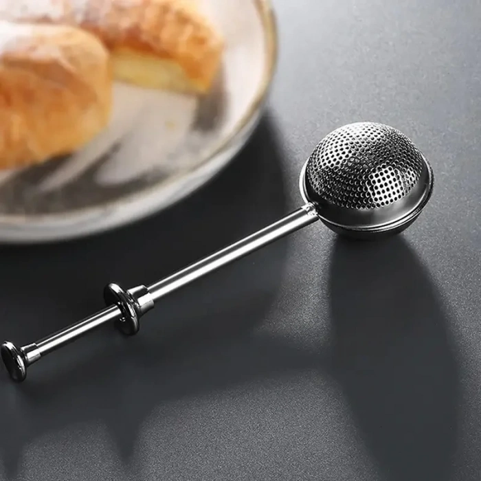 MyBru Paslanmaz Çelik Top Yaylı Çay Kahve Bitki Çayı Süzgeci