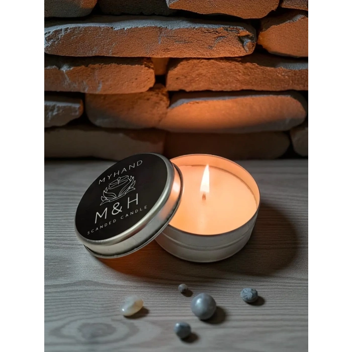 MyHand Soyawax Gümüş Teneke Mum Amour Eternal Esans Kokulu Kutu Mum 60 Gr