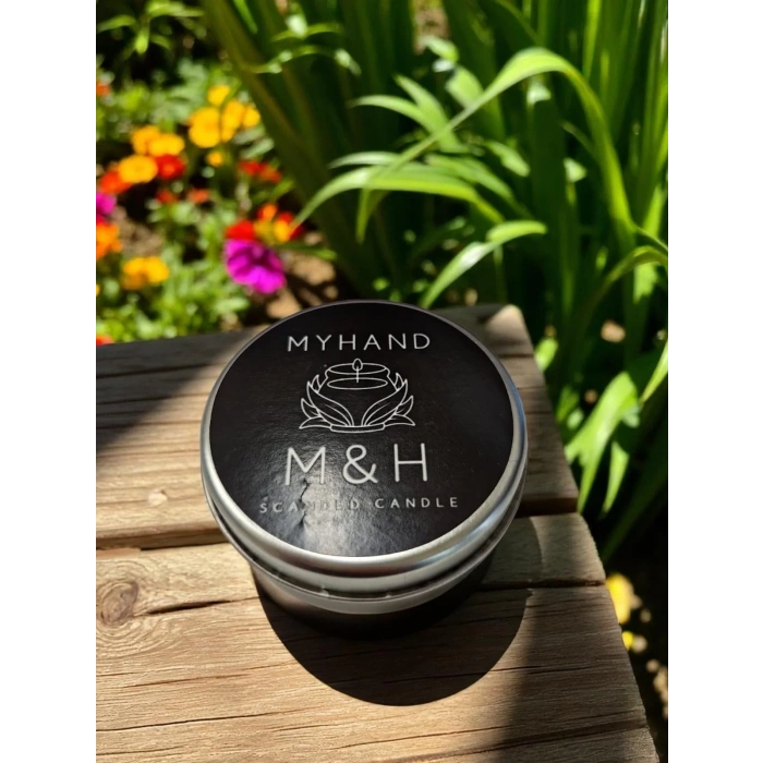 MyHand Soyawax Gümüş Teneke Mum Lady Musk Esans Kokulu Kutu Mum 60 Gr