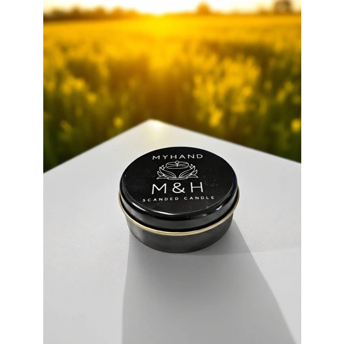 MyHand Soyawax Siyah Teneke Mum İnfinity Esans Kokulu Kutu Mum 60 Gr