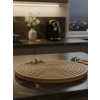 MyBru Bambu Yuvarlak Şeritli Sunum Tabağı Servis Tabağı 28 Cm
