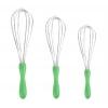 MyBru Paslanmaz Çelik Yeşil Plastik Saplı El Çırpıcısı (Blender) 3lü Set
