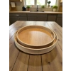 MyBru Yuvarlak Bambu Tepsi 2li Set