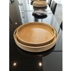 MyBru Yuvarlak Bambu Tepsi 2li Set