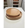 MyBru Yuvarlak Bambu Tepsi 2li Set
