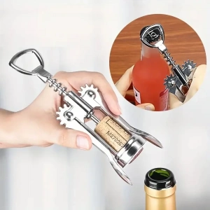 Professional Krom Tirbuşon Metal Tirbüşon Şarap Şişe Açacağı Türbişon Tirbişon