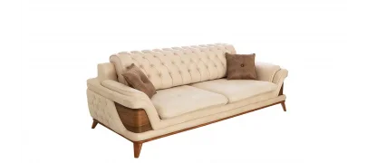 Kervan Krem Kahve Koltuk Takımı