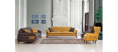Kervan Sarı Antrasit Koltuk Takımı