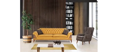 Kervan Sarı Antrasit Koltuk Takımı