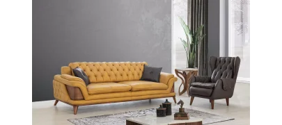 Kervan Sarı Antrasit Koltuk Takımı
