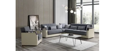 Mina Köşe Takımı Gri