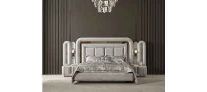 Prada Sis Grisi Yatak Odası